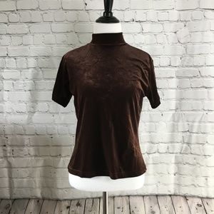 Vintage Henri Bendel Velvet Mock Turtle Neck